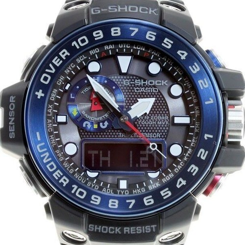 Pre-owned Casio G-shock Gulfmaster Gwn-1000b-1bjf Multiband 6 Men Watch In Box