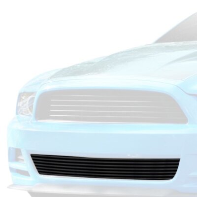 For Ford Mustang 13-14 APG 1-Pc Black 8x6 mm Horizontal Billet Bumper Grille