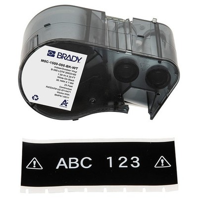 Brady 1.5in Black Vinyl Label Tape Cartridge BMP51 M510 Thermal Transfer