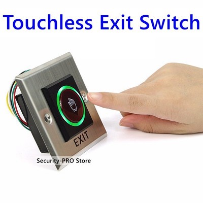 DC12V IR Touchless Door Exit Button/IR NO-Touch Door Push Button Switch TOP