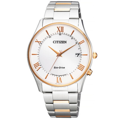 Pre-owned Citizen Collection Eco-drive As1062-59a White Men's Watch In Box