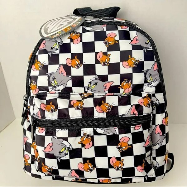 Tom and Jerry Backpack Checkered  Warner Brothers New with Tags