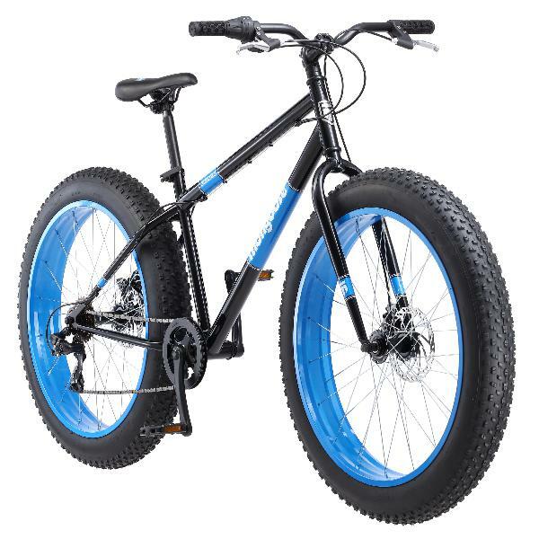 FAT TIRE BIKE Mens 26 Mongoose Dolomite 7 Speed Mountain Off Road Bicycle Blue