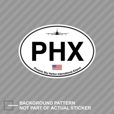 Phoenix Sky Harbor Airport Euro Oval Sticker Decal Vinyl PHX Arizona