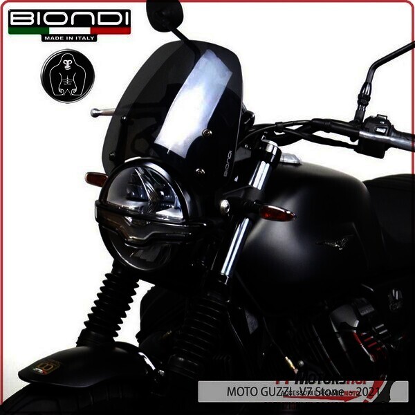 CUPOLINO PARABREZZA PER MOTO GUZZI V7 III 2017>2020 V9 BOBBER FUME'SCURO BIONDI