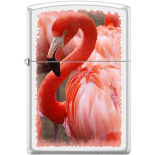 Zippo Lighter - Flamingo White Matte - 854472