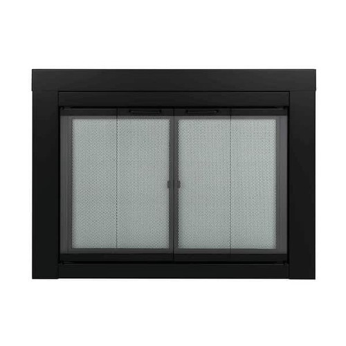 Pleasant Hearth AT-1001 Ascot Fireplace Glass Door, Medium - Black