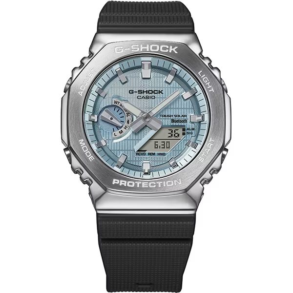 Pre-owned Casio G-shock Gbm-2100a-1a2jf Black Solar Radio Digital Men's Watch In Box