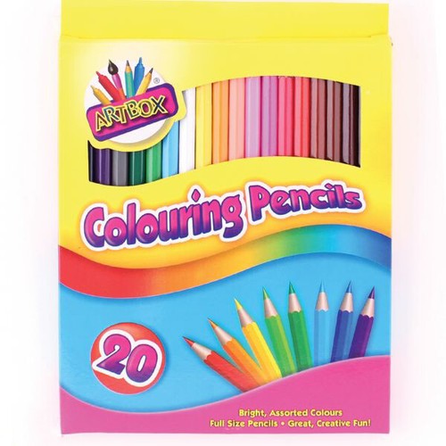 ARTBOX COLOURING PENCILS ASSORTED COLOURS 20 PACK