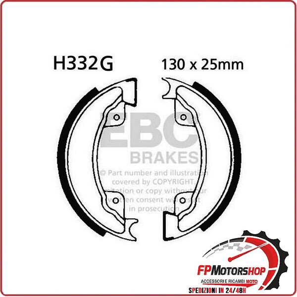 GANASCE FRENO PER MOTO HONDA XL 400/500 82> SCANALATE EBC H332G