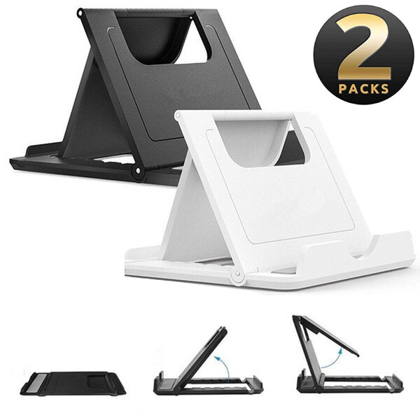 2-pack New Phone Holder Foldable Desk Stand Multi-angle Mount For Iphone Samsung