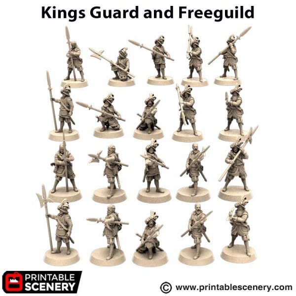 Kings Guard & Freeguild - Medieval Warriors Army Wargaming Miniature Figure