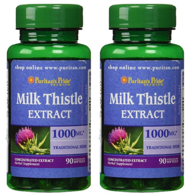 Milk Thistle 1000mg 4:1 Extract 2X90 or 1X180 (Silybum marianum) by Puritan
