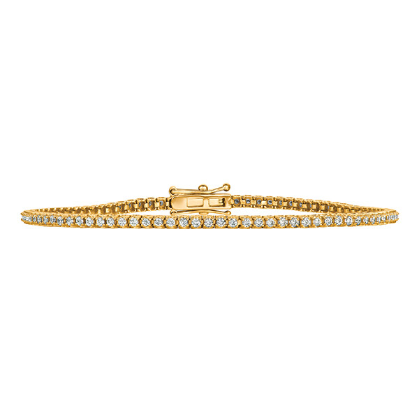 Pre-owned Morris 1.00 Carat Natural Diamond Tennis Bracelet Si 14k Yellow Gold 7'' 92 Stones