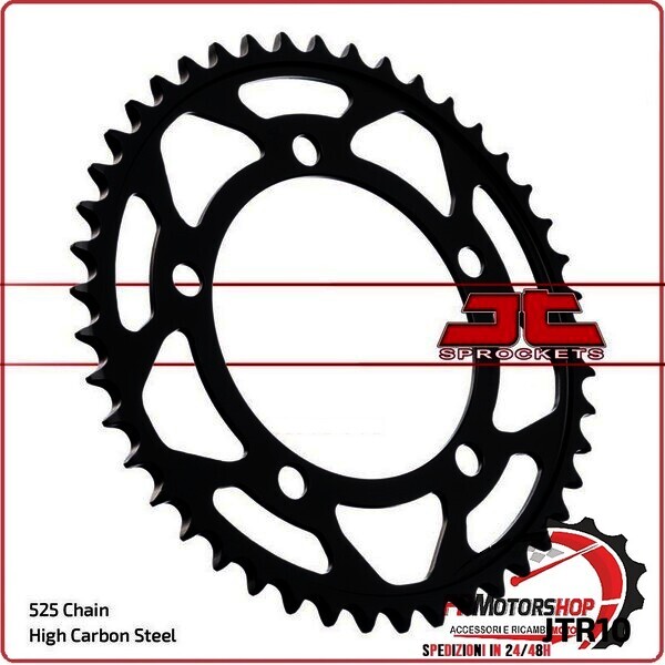 CORONA PER TRASMISSIONE MOTO JT 10 Z45 JTR10.45 45 DENTI ACCIAIO PASSO 525