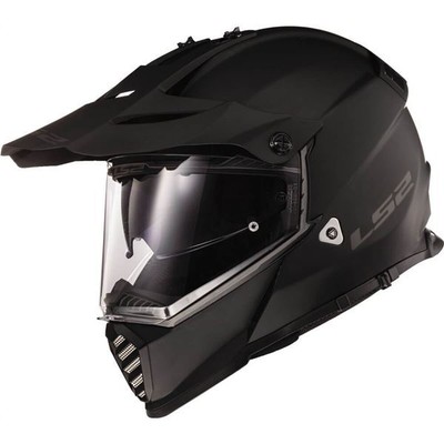 LS2 MX436 Blaze Dual Sport Helmet - Matte Black, All Sizes