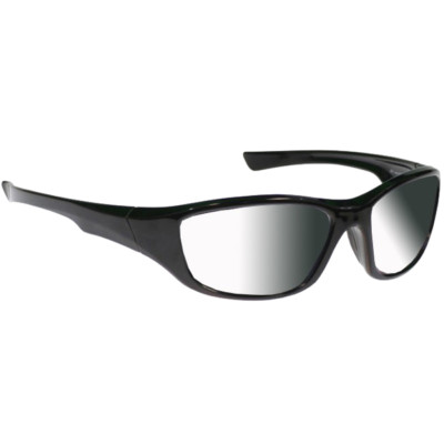 Black Wrap Around Photochromic Lens, Black Gloss Frame