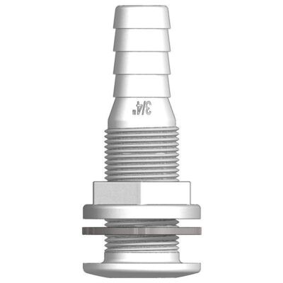 TruDesign Nylon Skin Fitting 3/4 inch BSP 19mm White