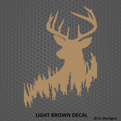 Whitetail Deer Vinyl Decal Sticker Hunting Hunter Buck Outdoor -Choose Color/Sze