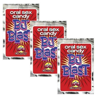  3 Pack Pipedream BJ Blast Oral Sex Candy Cherry