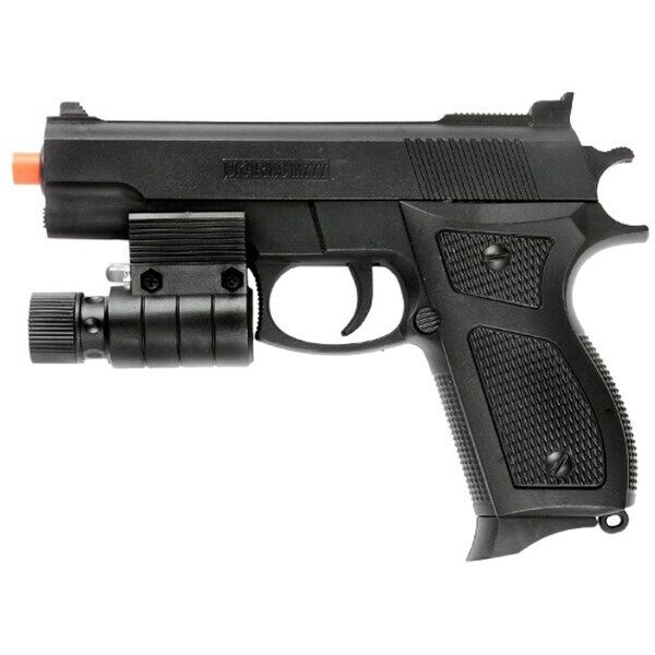 AIRSOFT TACTICAL SPRING PISTOL HAND GUN w/ LASER SIGHT LED FLASHLIGHT 6mm BBs BB