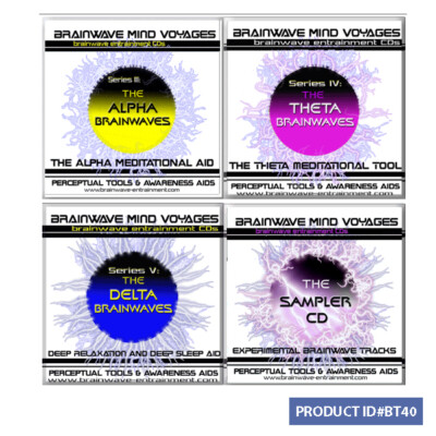 4 CD ALPHA THETA BRAINWAVE TRAINING AID PROGRAM-BRAIN WAVE MEDITATION TECHNOLOGY