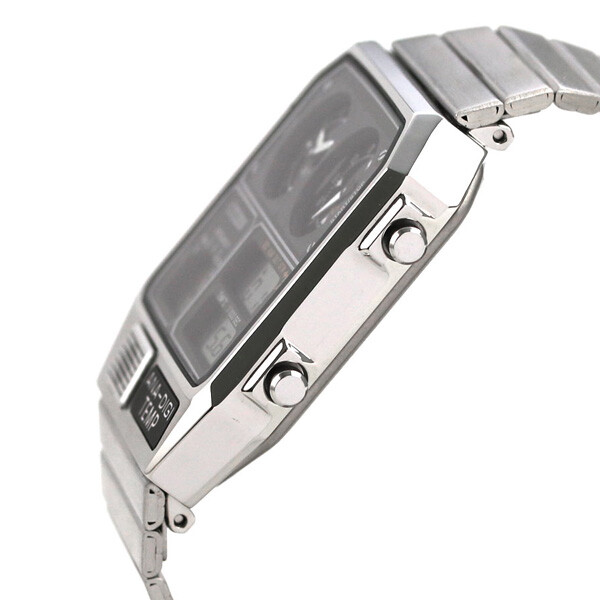 Pre-owned Citizen Collection Ana-digi Temp Jg2101-78e Analog Digital Silver Watch Unisex