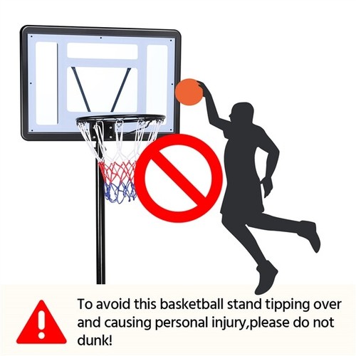 Basketball Hoop System Portable 7.2-9.2FT Height-Adjustable for Youth Outdoor