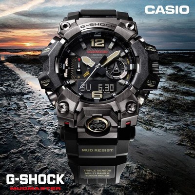 Pre-owned Casio G-shock Master Of Mudmaster Gwg-b1000-1a4jf Bluetooth-equipped Red