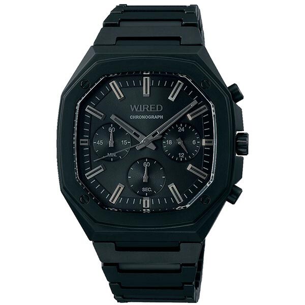 Pre-owned Seiko Wired Reflection Agat447 Stainless Steel Men's Black Watch In Box