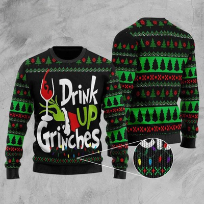 Drink up 2025 grinches sweater