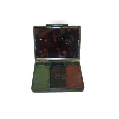 PINTURA ENMASCARAMIENTO MILITAR BUSHKRAFT 3 COLORES + ESPEJO EJERCITO, CAZA
