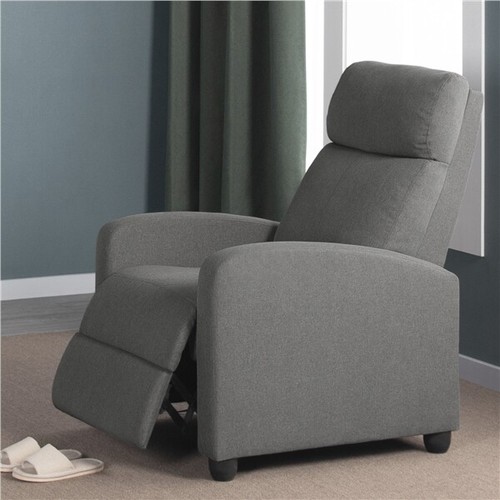 Fabric Recliner Chair Single Modern Sofa Home Theater Seatin