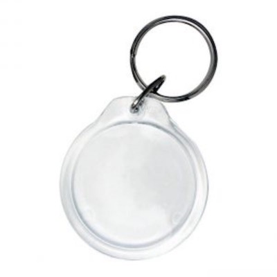 10 x KEVRON ID55 Clear Acrylic Key Tag With Key Ring 41mm  -FREE POST