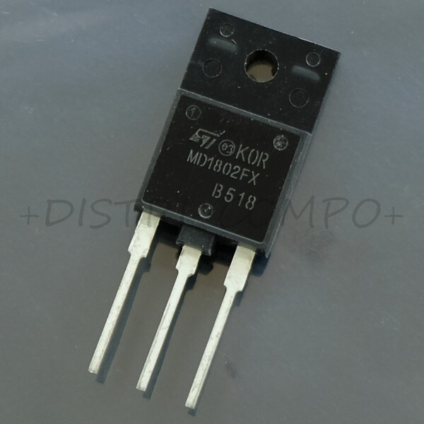 Md1802fx Transistor Bjt Npn 1500v 10a Isowatt218fx Stm Rohs