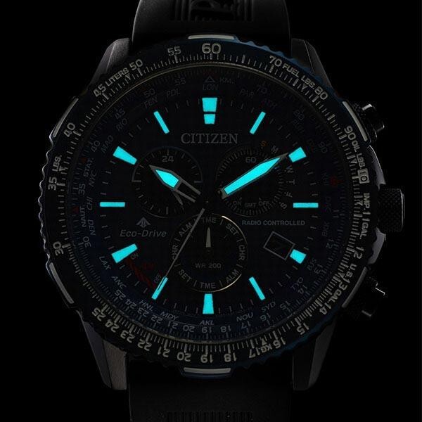 Pre-owned Citizen -new- Promaster Sky Cb5006-02l Sporty Eco-drive Radio Direct Flight Men