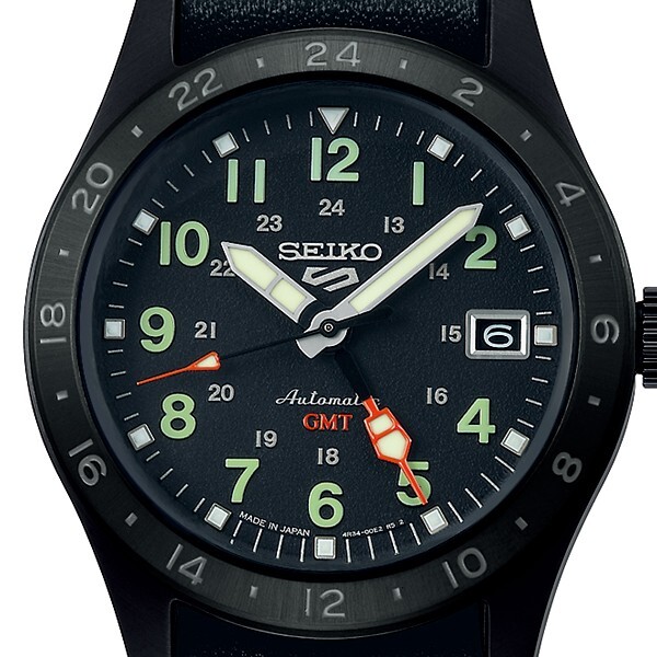 Pre-owned Seiko Psl  5 Sports Sbsc013 Field Sports Gmt Mechanical Automatic Watch Black