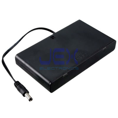 Eight/8X AA DIY Battery Holder Case Box 12V W/ Power Switch & Wire DC 2.1mm Plug