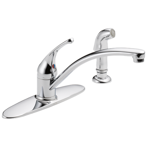 Delta Foundations Kitchen Faucet w/ Spray Chrome-Certified Refurbished