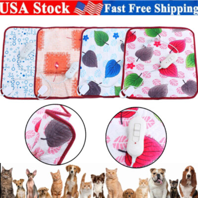 Dog Cat Heated Blanket Puppy Electric Heating Mat Bed Warmer