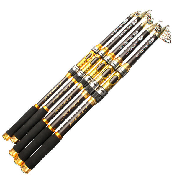 US NEW Telescopic Carbon Fiber Fishing Rod Pole Spinning Tackle Sea Rod P1A6