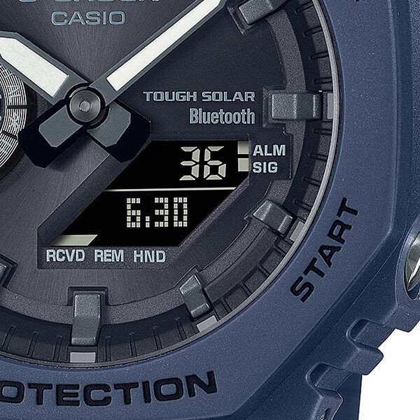 Pre-owned Casio G-shock Octagon Ga-b2100-2ajf Men's Watch Solar Bluetooth Blue 2022