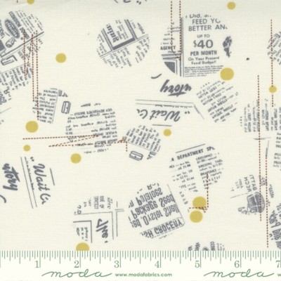 Moda Celestial by Zen Chic 1762 38 Moonbeam Newspaper Dot Cotton