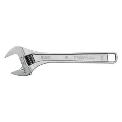 Wright Tool Company 1-1/8'' x 8'' OAL Chrome Plain Handle Adjustable Wrench