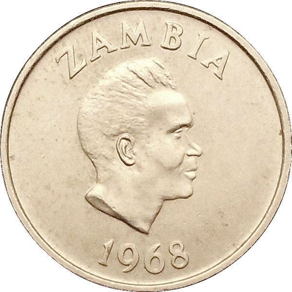 Zambia 5 Ngwee Coin | Kenneth Kaunda | Turbina Corymbosa | 1968 - 1987