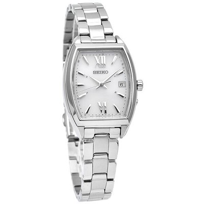 Pre-owned Seiko Selection S Series Swfh125 Silver Solar Radio Women's Watch In Box
