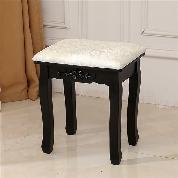 Fch Dresser Part Soft Dressing Stool Mdf Solid Wood Leg Black