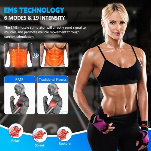 2024 Muscle Stimulator EMS Ab Trainer Tens Unit Portable Stimulater Abs Massager