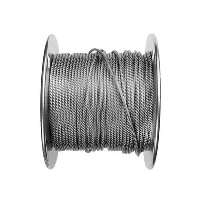 1/8" 7x19 Stainless Steel Aircraft Wire Rope 304 Grade, 700 ft