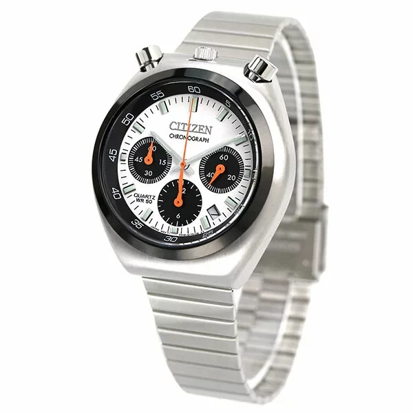 Pre-owned Citizen An3660-81a Bullhead White Dial Record Label Tsuno Chronograph Men Watch